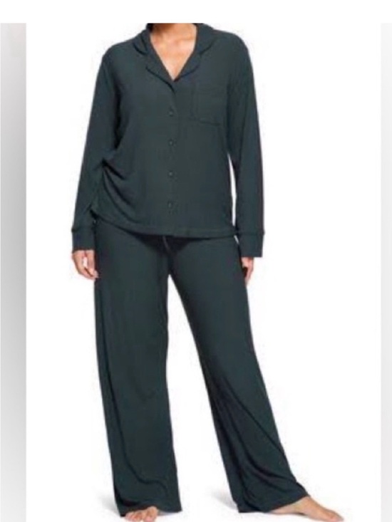SKIMS Other - SKIMS RIB Long-Sleeve Button Pajama Set CYPRESS NWOT